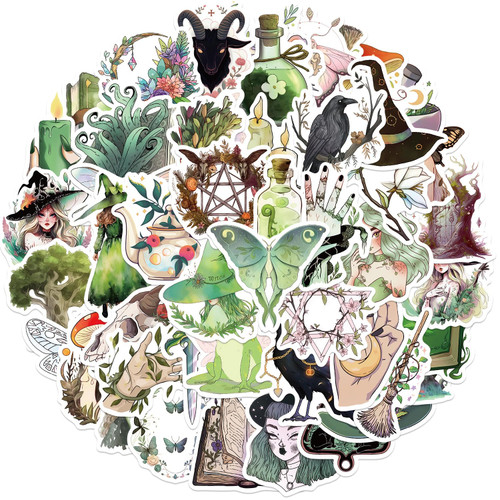 50Pcs Witch Stickers Pack, Vintage Anime Stickers for Hydro Flask Water Bottles Scrapbook Laptop Phone Computer Skateboard, Waterproof Vinyl Stickers for Teens Adults 50Pcs Witch Stickers Pack, Vintage Anime Stickers for Hydro Flask Water Bottles Scrapbook Laptop Phone Computer Skateboard, Waterproof Vinyl Stickers for Teens Adults