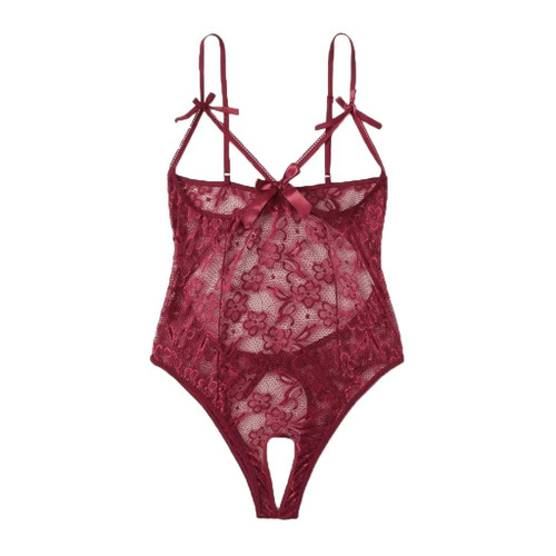 Women's Deep V Lace Teddy One Piece Lingerie Cutout Strappy Lingerie Cupless Babydoll Bodysuit Nightie Plus Size Red Women's Deep V Lace Teddy One Piece Lingerie Cutout Strappy Lingerie Cupless Babydoll Bodysuit Nightie Plus Size Red