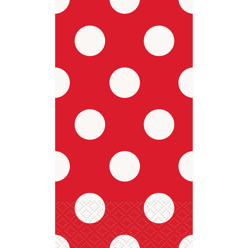 Red Polka Dot Paper Guest Napkins, 16ct