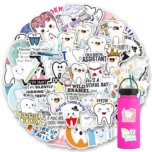 100PCS Tooth Stickers Decals, Vinyl Dental Stickers Tooth Stickers Decals for Laptop Water Bottle Bumper Luggage Computer Skateboard Snowboard. Gift for Kids Girls Teens Adult 100PCS Tooth Stickers Decals, Vinyl Dental Stickers Tooth Stickers Decals for Laptop Water Bottle Bumper Luggage Computer Skateboard Snowboard. Gift for Kids Girls Teens Adult