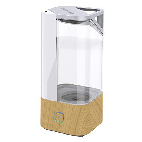 Sharper Image UHS1-SI Ultrasonic Cool Mist Humidifier, 1 Gallon (3.8L), 2 Settings, Auto Shut-Off, Illuminated Touch Control, Low Water Indicator, Easy Fill and Clean Tank, Ash Woodgrain