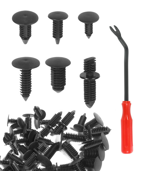 146PCS Auto Body Clips,Universal Nylon Fender Clips,Car Accessories Bumper Shield Retainer Clip,Auto Body Fastener Rivet Clips with Fastener Remover,Automotive Clips Replacement