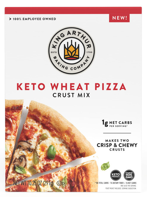 Baking Keto Pizza Crust Mix, 1g Net Carbs Per Serving, Low Carb & Keto Friendly, 10.25 oz Baking Keto Pizza Crust Mix, 1g Net Carbs Per Serving, Low Carb & Keto Friendly, 10.25 oz