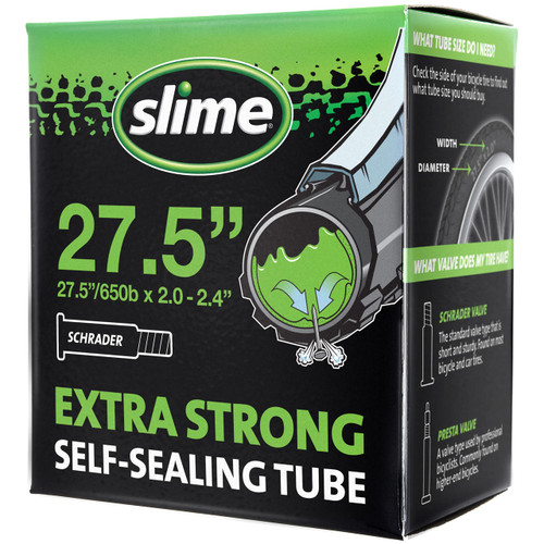 30088 Bike Inner Tube with Puncture Sealant, Extra Strong, Self Sealing, Prevent and Repair, Schrader Valve, 27.5 (650b) x 2.0-2.4