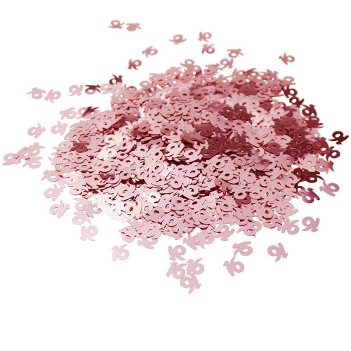 Rose Gold 16 Confetti Glitter 16th Birthday Metallic Confetti Sequins Sweet 16 Confetti for Tables Anniversary Party Decor Supplies