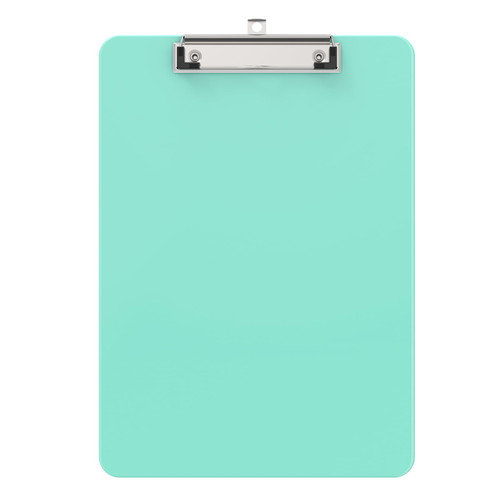 Plastic Teal Clipboards, Colored Clip Board 8.5x11 for Classroom, Students, Kid, Woman, A4 Clipboard Size 9" x 12.5" with Low Profile Clip, Office & School Supply.