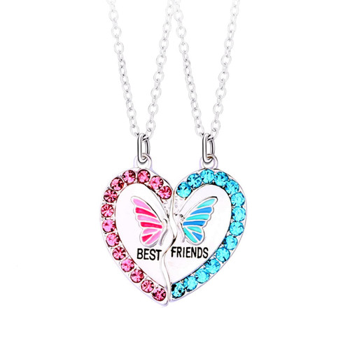 2 Pcs Heart BFF Bestie Best Friend Necklace Butterfly Sister Friendship Necklace Magnetic Matching Necklaces for Women Girl Gift for 2 Girls Friends (Butterfly) 2 Pcs Heart BFF Bestie Best Friend Necklace Butterfly Sister Friendship Necklace Magnetic Matching Necklaces for Women Girl Gift for 2 Girls Friends (Butterfly)