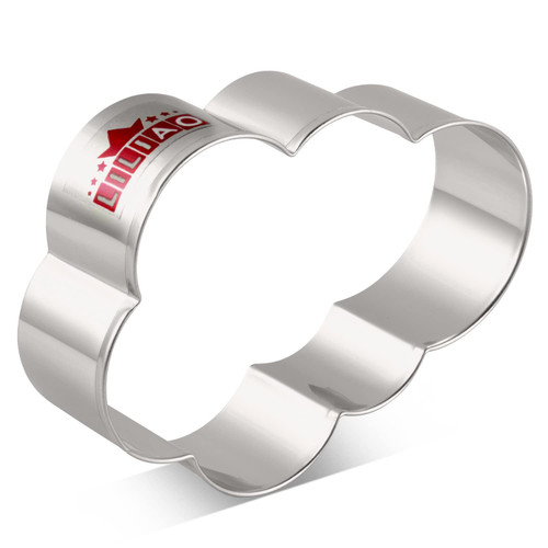 Cloud Cookie Cutter - 3.6 x 2.6 inches - Stainless Steel