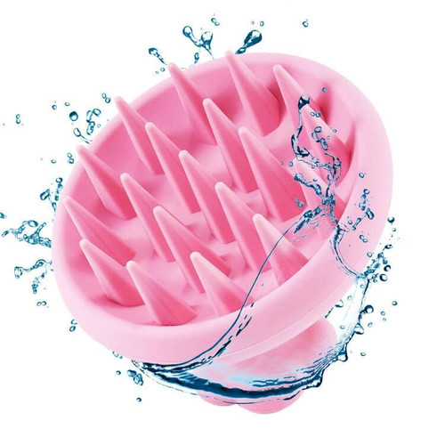Silicone Scalp Massager Shampoo Brush, Hair Scrubber with Soft Silicone Bristles, Scalp Scrubber/Exfoliator for Dandruff Removal, Wet Dry Scalp Brush for Hair Growth & Scalp Care(Pink) Silicone Scalp Massager Shampoo Brush, Hair Scrubber with Soft Silicone Bristles, Scalp Scrubber/Exfoliator for Dandruff Removal, Wet Dry Scalp Brush for Hair Growth & Scalp Care(Pink)