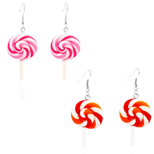 2 Pairs Creative Unique Colorful Rainbow Lollipop Dangle Earrings Sweet Lovely Swirl Lollipop Candy Pendant Drop Earrings Set for Women Girls Jewelry (lollipop-2) 2 Pairs Creative Unique Colorful Rainbow Lollipop Dangle Earrings Sweet Lovely Swirl Lollipop Candy Pendant Drop Earrings Set for Women Girls Jewelry (lollipop-2)