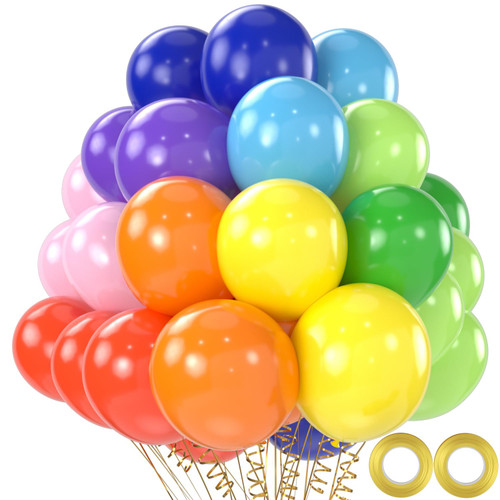 110pcs Muti colored Balloons, 12inch Colorful Latex Party Balloons, Helium Quality for Birthday Baby Shower Wedding Anniversary Party Decorations(With 2 Gold Balloons) 110pcs Muti colored Balloons, 12inch Colorful Latex Party Balloons, Helium Quality for Birthday Baby Shower Wedding Anniversary Party Decorations(With 2 Gold Balloons)