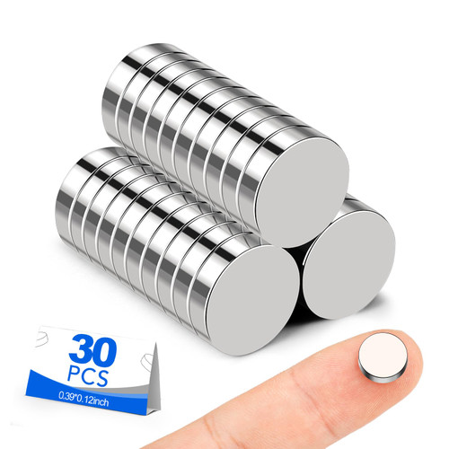 Small Magnets, 30 Pack Refrigerator Magnets 10x3mm Rare Earth Magnets Neodymium Magnets for Crafts, Whiteboard, Kitchen Cabinet Small Magnets, 30 Pack Refrigerator Magnets 10x3mm Rare Earth Magnets Neodymium Magnets for Crafts, Whiteboard, Kitchen Cabinet