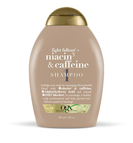 Organix Fight Fallout Plus Shampoo, Niacin & Caffeine, 13 Fluid Ounce