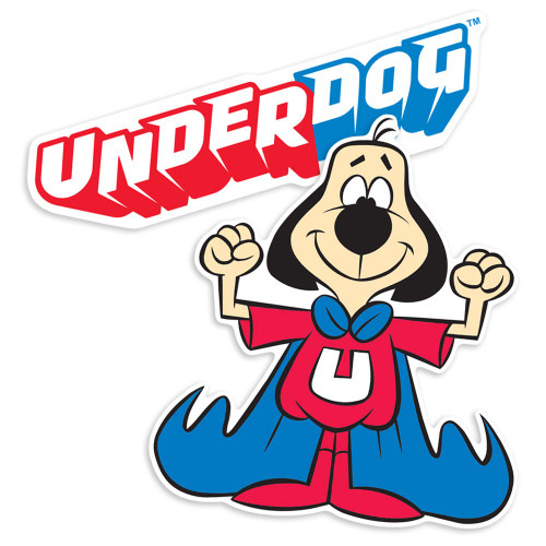 Underdog and Logo Collectible Stickers