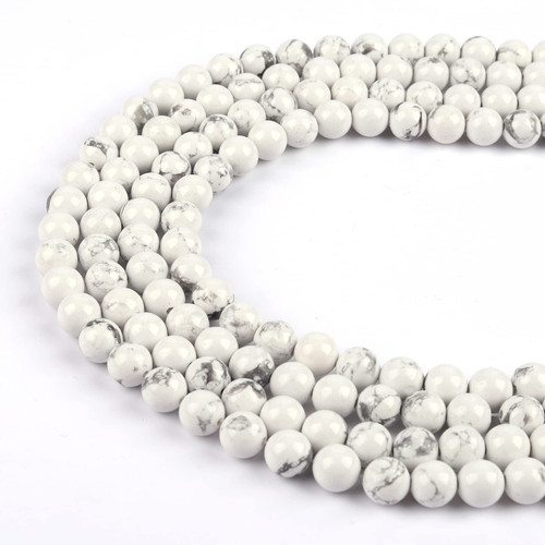 45PCS 8mm White Turquoise Natural Stone Beads for Jewelry Making,Smooth Gemstone Round Loose Beads,Energy Stone Healing Power 45PCS 8mm White Turquoise Natural Stone Beads for Jewelry Making,Smooth Gemstone Round Loose Beads,Energy Stone Healing Power