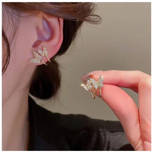 Bohemia Cz Butterfly Earrings Gold Crystal Butterfly Earrings Vintage Rhinestone Butterfly Wrap Earrings Sparkly Butterfly Stud Earrings Jewelry for Women and Girls Bohemia Cz Butterfly Earrings Gold Crystal Butterfly Earrings Vintage Rhinestone Butterfly Wrap Earrings Sparkly Butterfly Stud Earrings Jewelry for Women and Girls