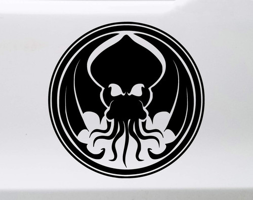 Sky Blue - Cthulhu Vinyl Decal V1 - H.P. Lovecraft The Call of Cthulhu - Die Cut Sticker - 5w x 5h inches