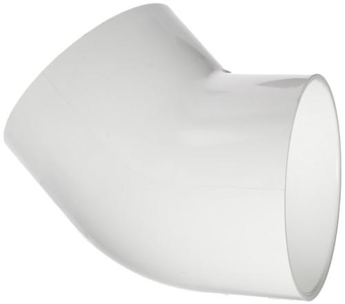 Spears 417 Series PVC Pipe Fitting, 45 Degree Elbow, Schedule 40, 3/4" Socket