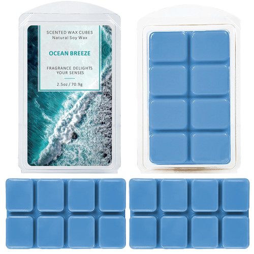 Wax Melts Wax Cubes Ocean Breeze Scented, 2.5oz Natural Soy Wax Cubes for Wax Warmer - Long Lasting Fragrance for Home, Ideal for Stress Relief, Spa, and Aromatherapy (2.5oz/70.9g*2) Wax Melts Wax Cubes Ocean Breeze Scented, 2.5oz Natural Soy Wax Cubes for Wax Warmer - Long Lasting Fragrance for Home, Ideal for Stress Relief, Spa, and Aromatherapy (2.5oz/70.9g*2)