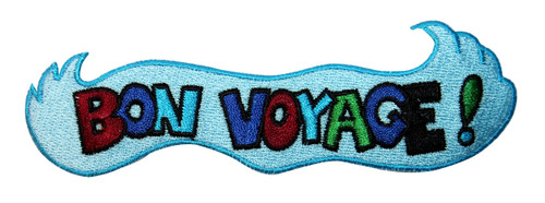 ID 9015 Bon Voyage ! Patch Wave Journey Vacation Embroidered Iron On Applique