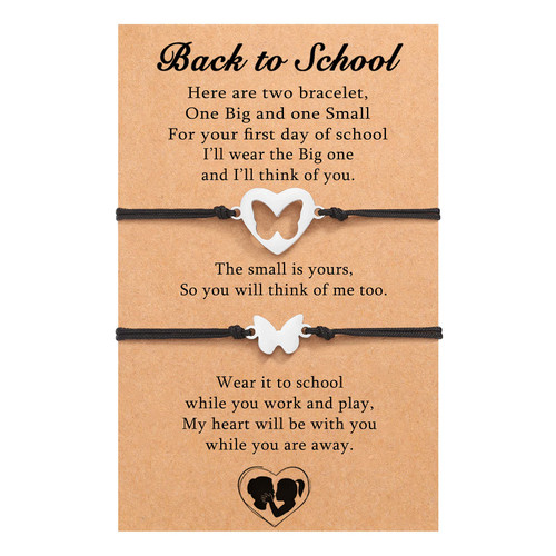 Back to School Bracelet Mommy and Me First Day of School Bracelet for Mom and Daughter Girls Boys, Matching Butterfly Mother Daughter Bracelets Back to School Bracelet Mommy and Me First Day of School Bracelet for Mom and Daughter Girls Boys, Matching Butterfly Mother Daughter Bracelets