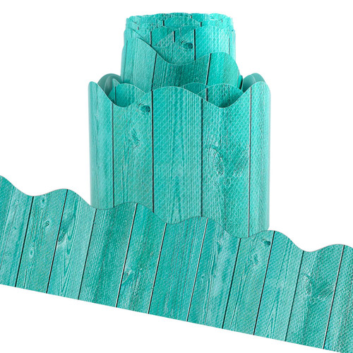 Turquoise Wood Bulletin Board Borders Scalloped for Classroom Decoration 36ft