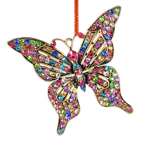 2024 Butterfly Christmas Ornament,Monarch Butterfly Ornaments for Christmas Tree Decorations Brilliant Butterflies Hanging Ornaments,Butterfly Keepsake Gifts for Women Girls Sister