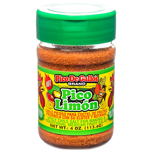 Pico Limon Hot Chile, Salt & Lime Seasoning (1 x 4 oz. Shaker)