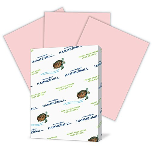 Hammermill Colored Paper, Pink Printer Paper, 20lb, 8.5x11 Paper, Letter Size, 500 Sheets / 1 Ream, Pastel Paper, Colorful Paper (103282R)