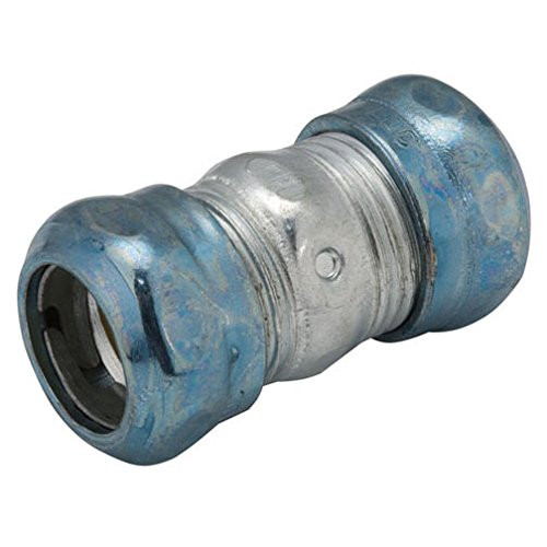 Hubbell-Raco 2923RTB5 Coupling, Raintight Compression, 3/4-Inch Trade Size, EMT, Steel, Uninsulated, 5-Pack