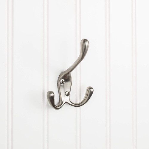 YT40-400SN Kingsport 4" Traditional Triple Prong Robe Hook