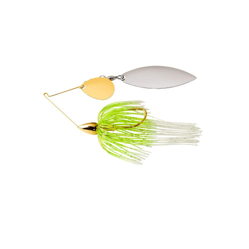 War Eagle Custom Lures WE12GT02 1/2 Tandem Willow Gold Frame White Chartreuse