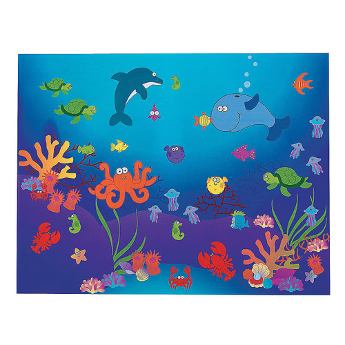 Under The Sea! Ocean Sticker Scene (12 Scenes and 12 Sticker Sheets) - VBS Vacation Bible School Supplies/Decor
