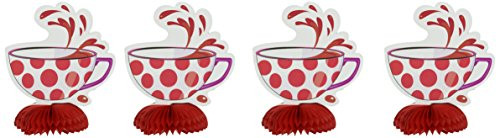 6" Mini Mad Hatter Tea Party Centerpiece Decorations, 4ct