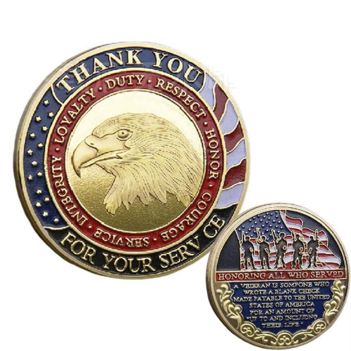 Thank You for Your Service Coin Veteran Coin, Honoring All Who Served Military Appreciation Challenge Coin Thank You for Your Service Coin Veteran Coin, Honoring All Who Served Military Appreciation Challenge Coin