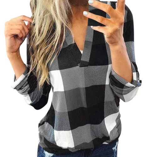 Blouses for Women Business Casual Womens Long Sleeve Button Cowl Neck Casual Loose Tunic Tops Blouse