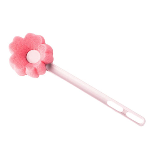 Flower Sponge Cup Brush Bottle Cleaner Bottle Sponge Brush Water Bottle Brush Milk Bottle Cleaning Brush Glass Tumbler Glass Cup Cleaning Tool Cup Cleaning Brushes Pink