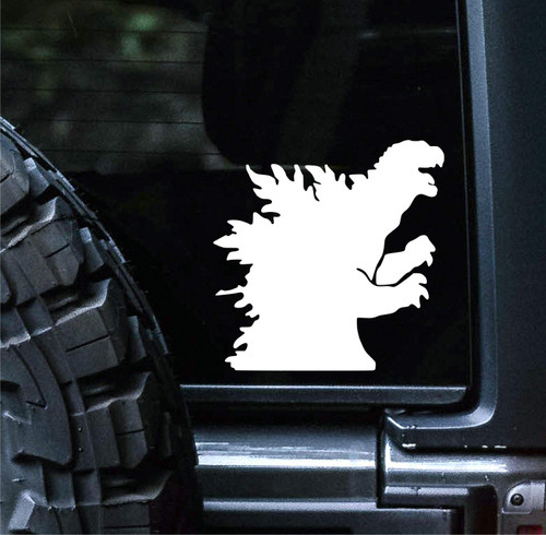 Godzilla Decal Sticker Car Vinyl Monster | Cars Trucks Vans Walls Laptop Computer | White | 5 inches | SGD000170