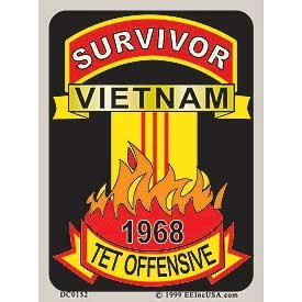 US Military Armed Forces Sticker Decal - Vietnam War - Tet Offensive Survivor 1968