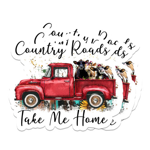 3Pcs Country Roads Take Me Home Stickers, Cow Farm Stickers 3"x4", Funny Cow Animals Vinyl Sticker for Truck Car Laptop Water Bottle Phone, 3Pcs Country Roads Take Me Home Stickers, Cow Farm Stickers 3"x4", Funny Cow Animals Vinyl Sticker for Truck Car Laptop Water Bottle Phone,