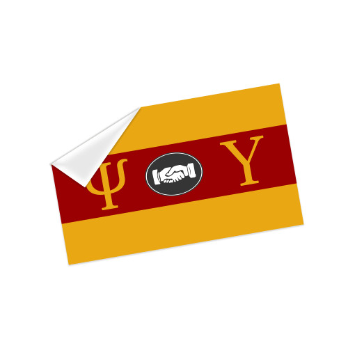 Psi Upsilon Licensed Decal Sticker 3x5 inches Laptop Decor (Psi Upsilon #2)