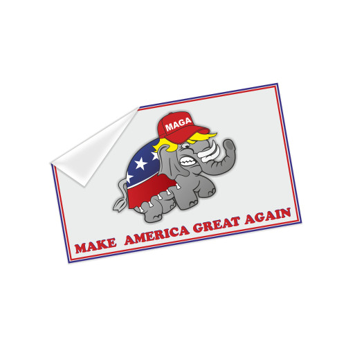MAGA USA Trump Republican Party Licensed Decal Sticker 3x5 inches Laptop Decor (MAGA USA Trump Republican Party #2)
