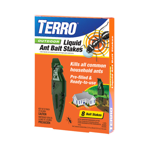 TERRO T1813 Outdoor Ready-to-Use Liquid Ant Bait Stake Killer Trap - Kills Common Household Ants - 8 Pcs TERRO T1813 Outdoor Ready-to-Use Liquid Ant Bait Stake Killer Trap - Kills Common Household Ants - 8 Pcs
