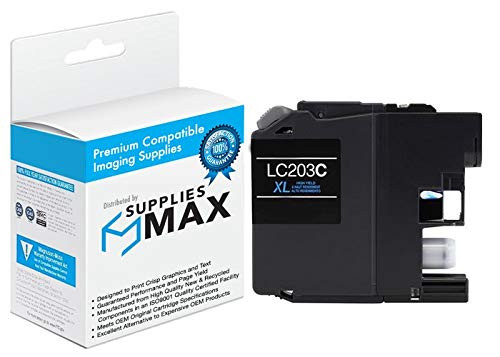 Compatible Replacement for CIG118104 Cyan High Yield Inkjet (550 Page Yield) - Replacement to Brother LC-203C / LC-201C
