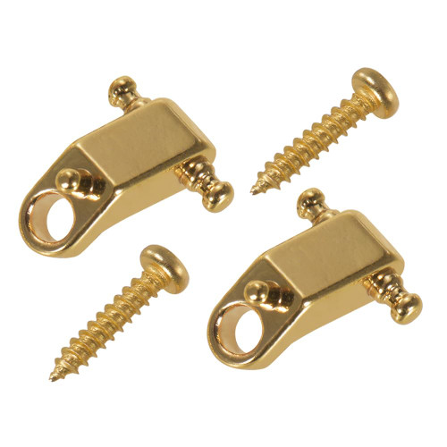 Electric Guitar String Retainers Tree Standard Roller String Guides Pack of 2pcs (Gold)