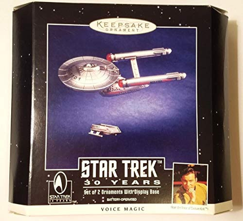 Star Trek Keepsake Ornaments Enterprise and Shuttle by Hallmark