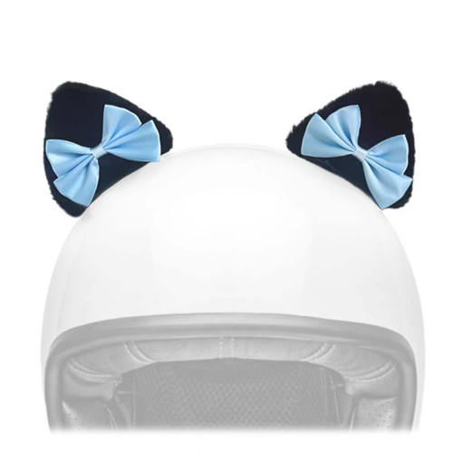 1 Pair Bow Cat Ear Helmet Ears Black Ears Helmet Decoration Helmet Accessory Helmet Horns for Ski Motorcycle Helmet Style 3