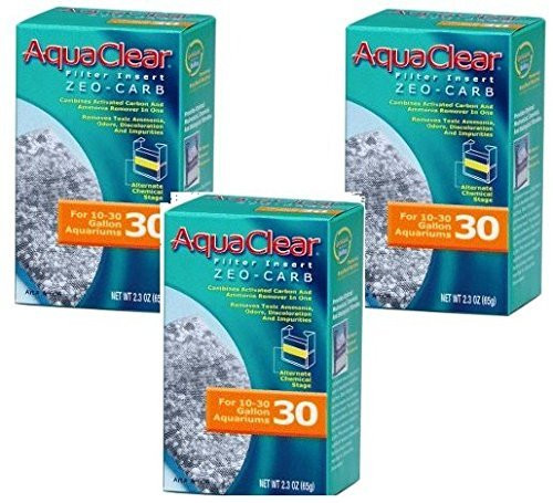 AquaClear 30 Zeo-Carb Replacement Filters (3 Pack)
