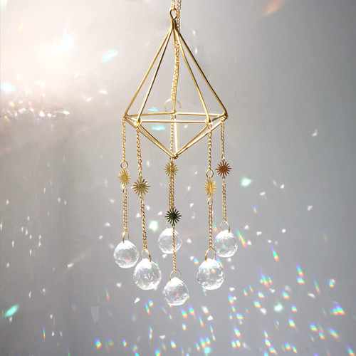 Suncatcher Crystals Window Hanging Ornament Prism Sun Catchers Crystal Gift Girls Teens Rainbow Maker Room Home