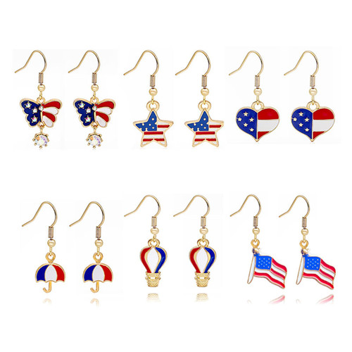 Patriotic Earrings American Flag Earrings 4th of July Earrings Red Blue Star Heart Butterfly Dangle Drop Earrings Patriotic Dangle Earring for Women Girls Independence Day (American Flag) Patriotic Earrings American Flag Earrings 4th of July Earrings Red Blue Star Heart Butterfly Dangle Drop Earrings Patriotic Dangle Earring for Women Girls Independence Day (American Flag)